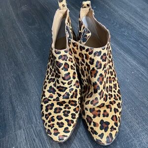J. Crew Leopard Print Ankle Booties